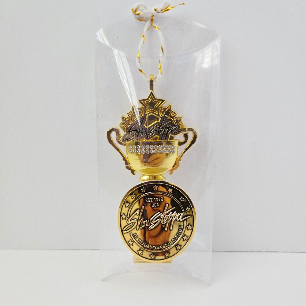 Showstopper Dance Competition Christmas Ornament Collectible Award Trophy Gold